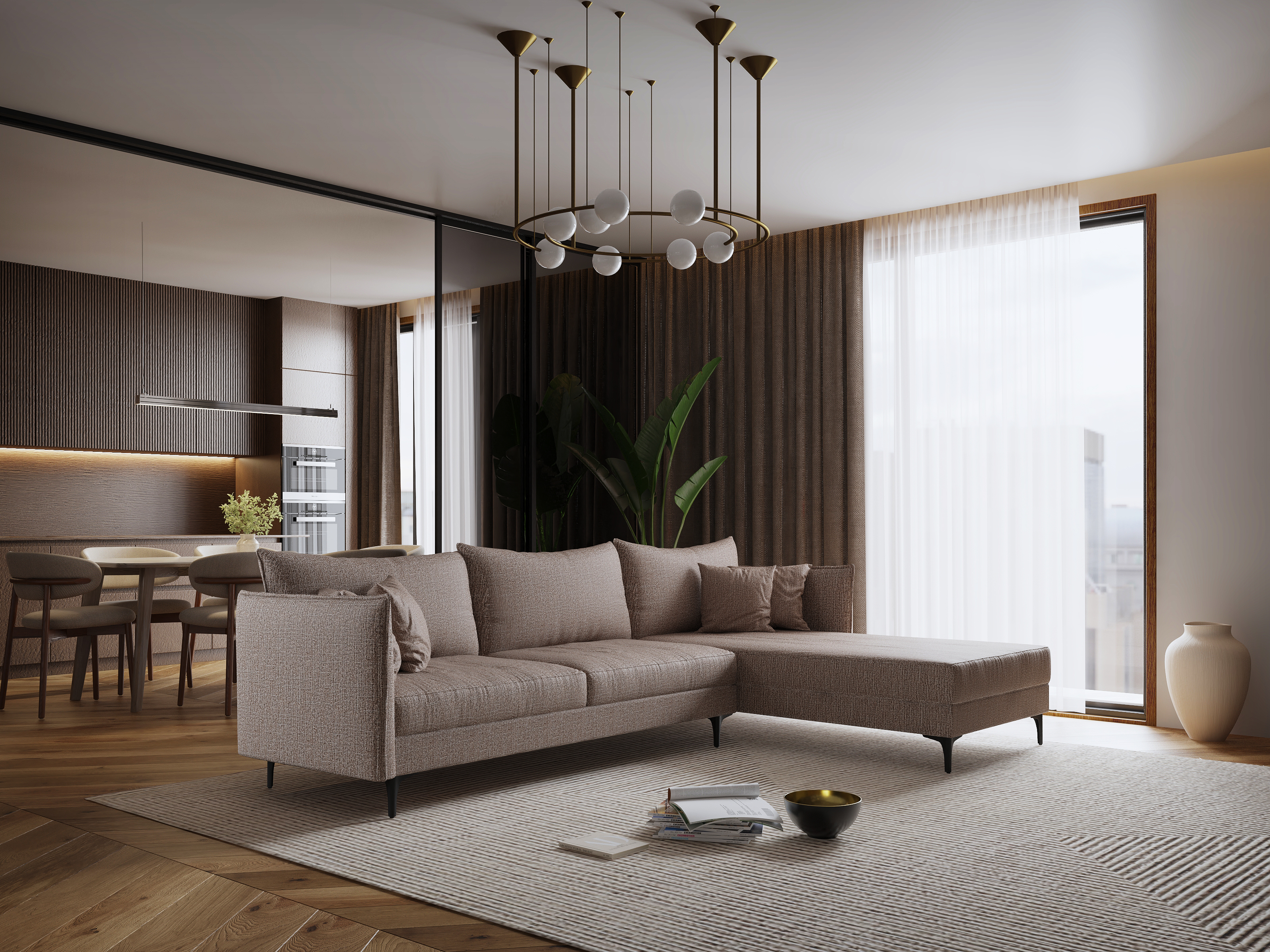 Lounge And Kitchen Visualization